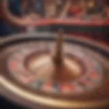 A roulette wheel in motion, showcasing the excitement of the game.