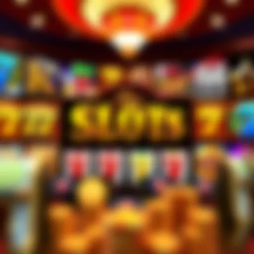 A vibrant collage of popular slot game themes on Android.