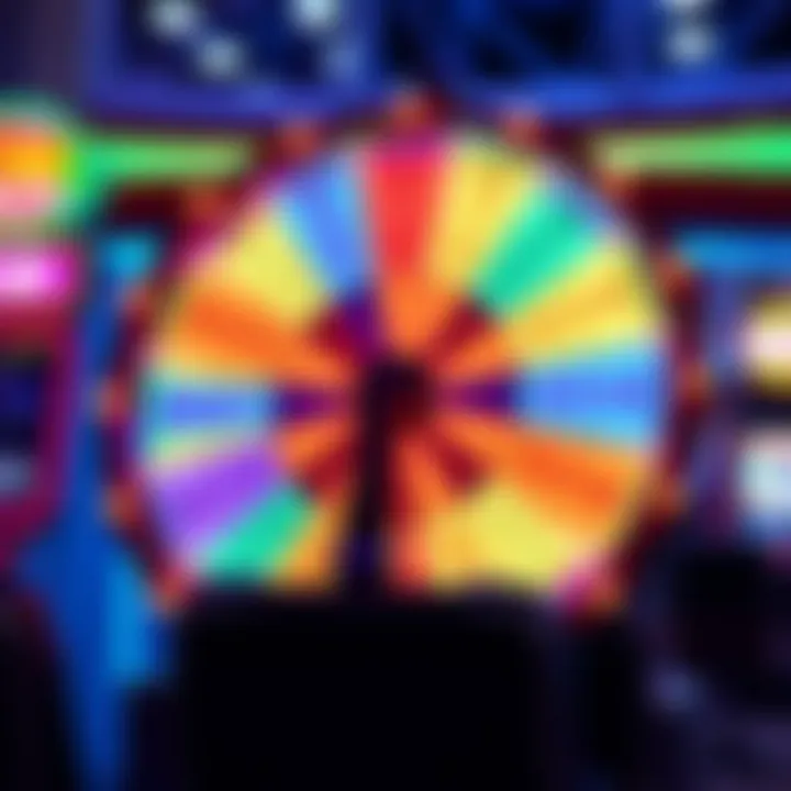 Symbolic representation of Wheel of Fortune slots with vibrant colors.