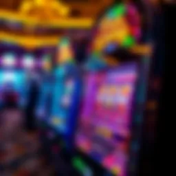 Vibrant slot machine display showcasing a jackpot win