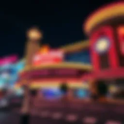 The vibrant exterior of Horseshoe Baltimore Casino at night