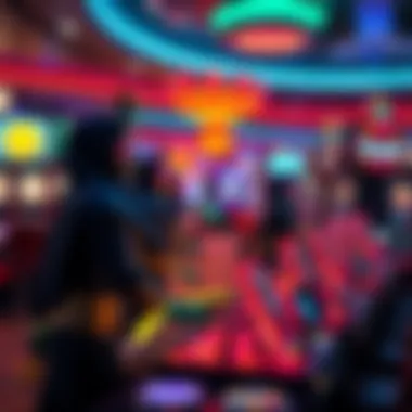 Futuristic casino gaming environment inspired by themed slots