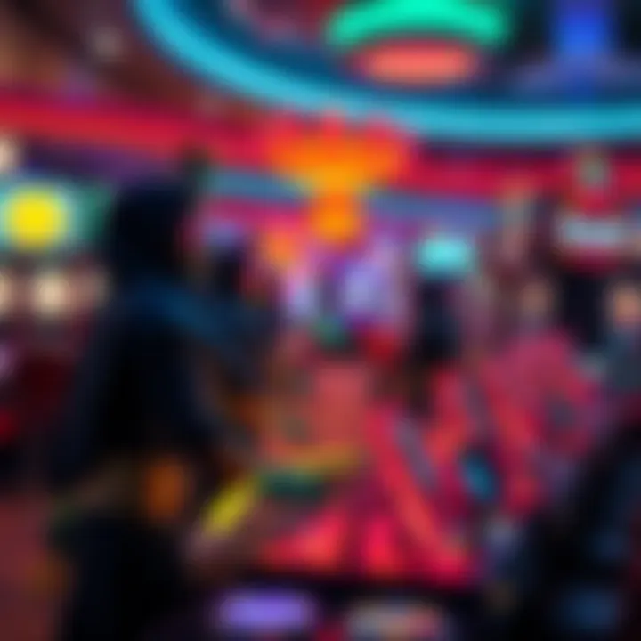 Futuristic casino gaming environment inspired by themed slots