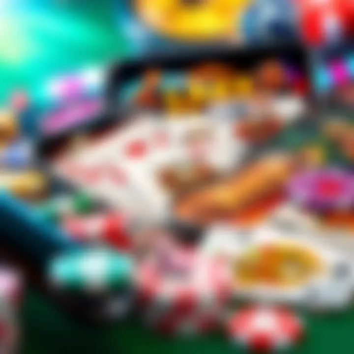 A collage of different iPhone game genres that offer financial compensation to players