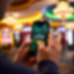 A player engaging with a mobile game on an iPhone, showcasing the interface of a rewards-based game