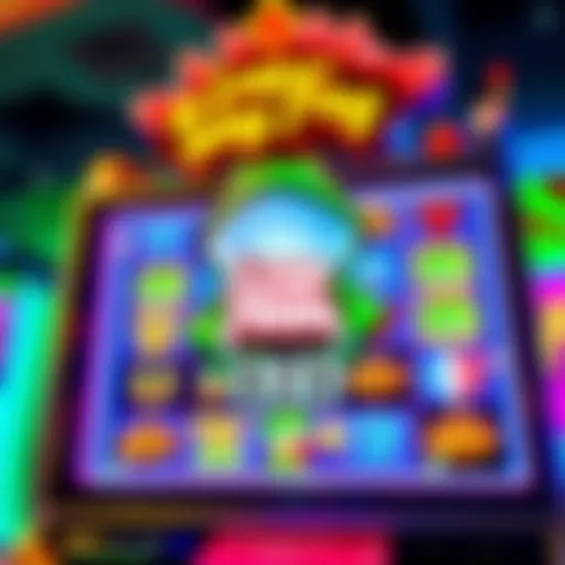 Vibrant Graphics of Leap Frog Slot Machine Illustration of the Leap Frog slot machine interface showcasing vibrant graphics