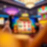 Vibrant display of LuckyLand Slots gameplay on an Android device