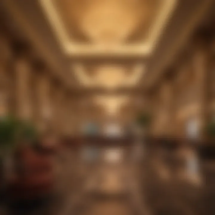 Elegant hotel lobby of NagaWorld