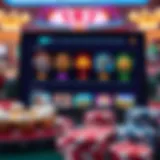 Virtual casino interface showcasing various game options