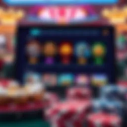 Virtual casino interface showcasing various game options