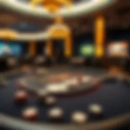 Virtual poker table showcasing game variety
