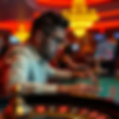 Player analyzing roulette strategies