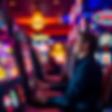 Engaging Slot Machine Experience Player enjoying a slot machine experience