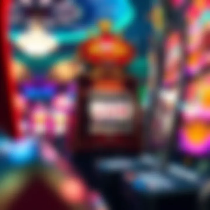 An intricate display of party bonus slots in action, showcasing vibrant graphics and features