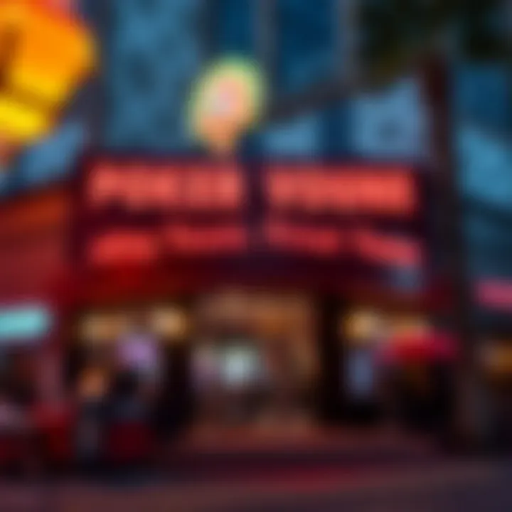 Exterior view of a renowned poker venue