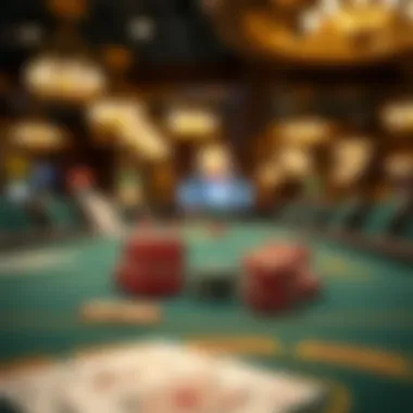 Exciting card game table showcasing promotions