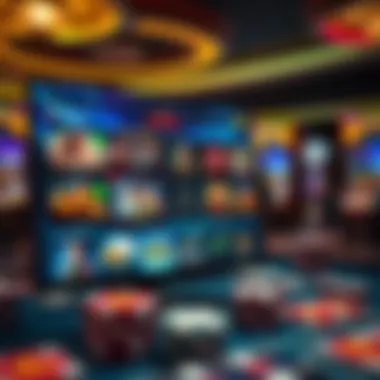 A vibrant online casino interface showcasing various games