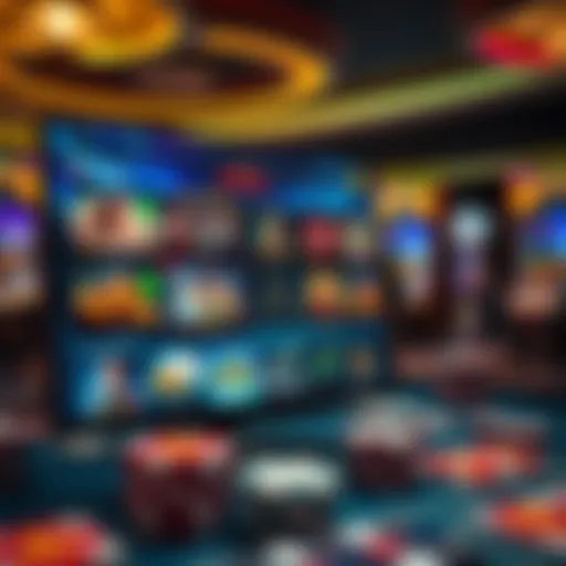 A vibrant online casino interface showcasing various games