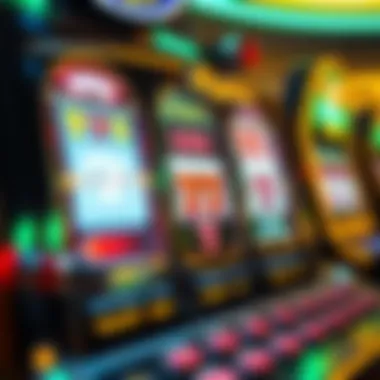 Slot machine showcasing vibrant graphics and paylines