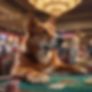Engaging Gameplay at Red Dog Casino Player engaging in Red Dog Casino blackjack gameplay