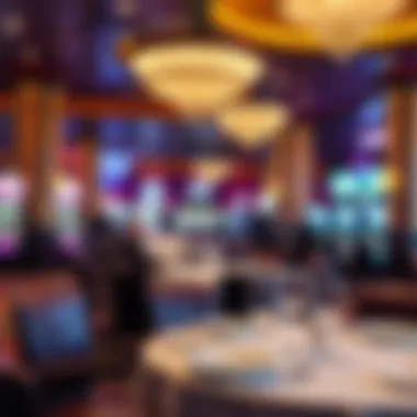 Elegant dining setting within the casino