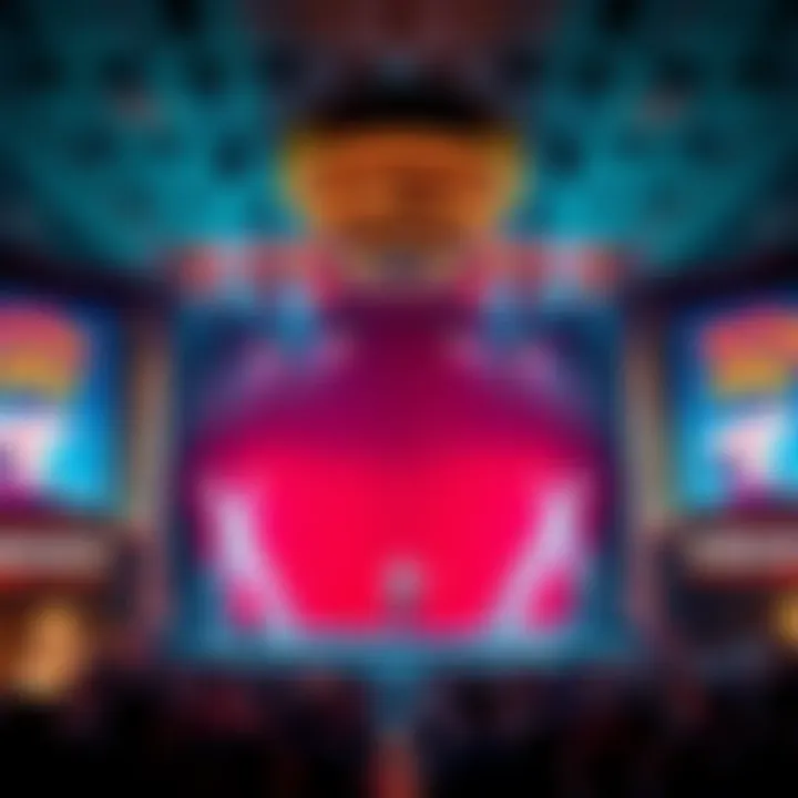 Live entertainment stage with an audience