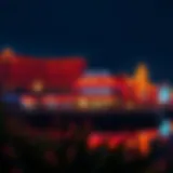 Vibrant view of River City Casino at night