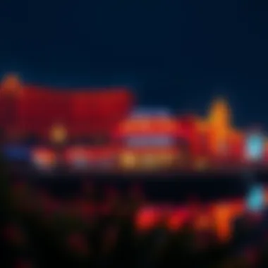 Vibrant view of River City Casino at night