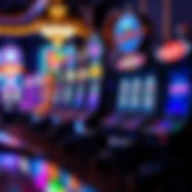 A vibrant array of slot machines showcasing various themes and designs at M8trix Casino
