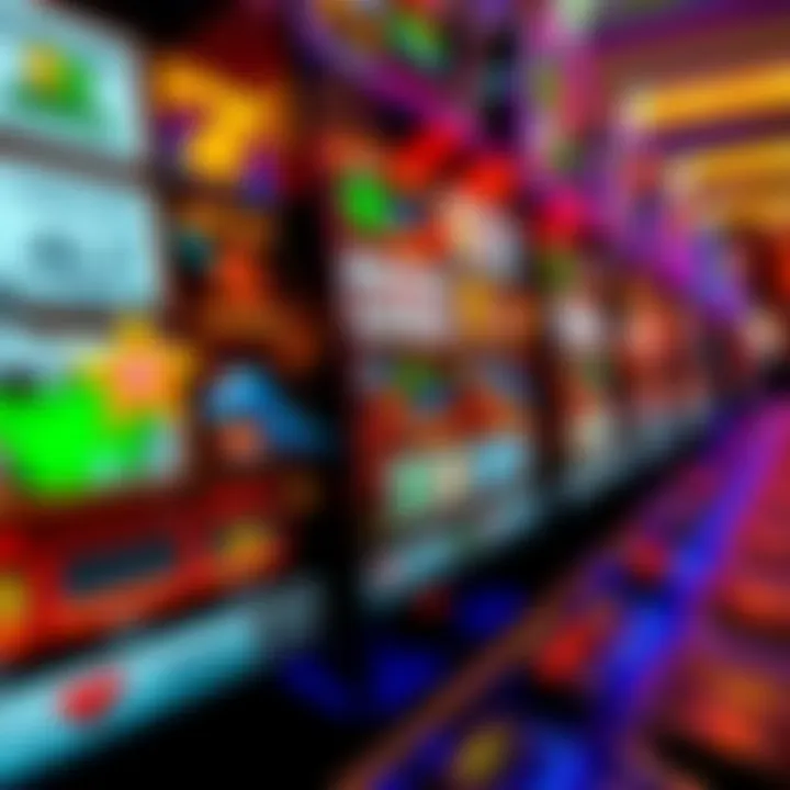 Close-up of a slot machine display highlighting the intricate graphics and technology