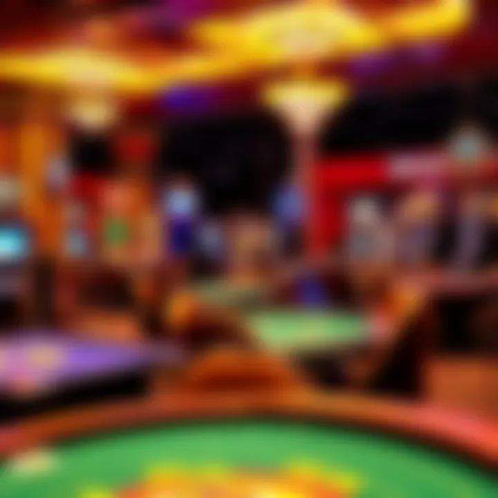 Diverse selection of gaming tables at the casino