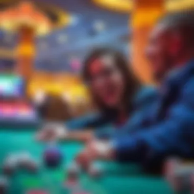 Player enjoying the thrill of a dice game