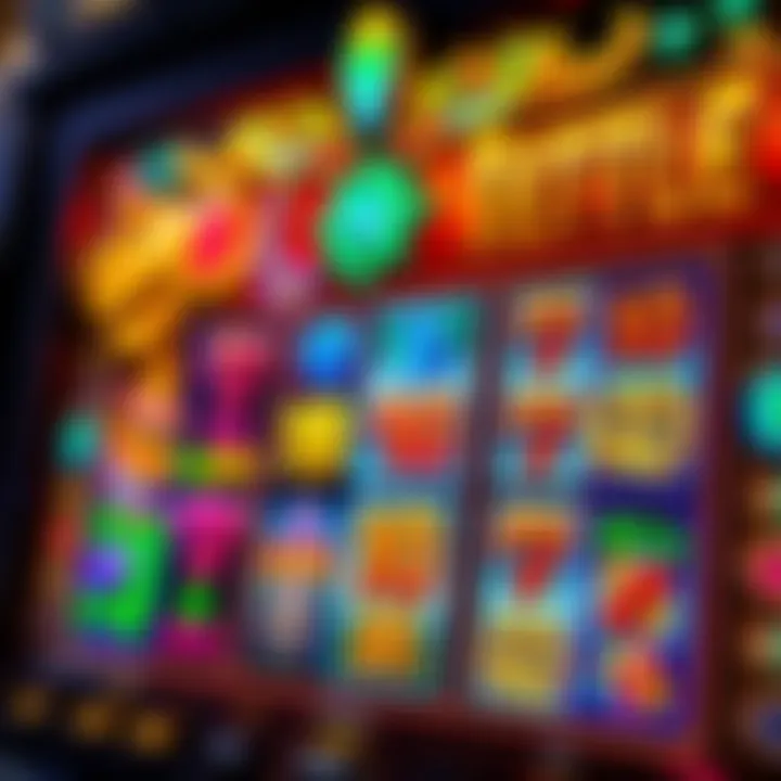 Close-up of vibrant slot machine interface inspired by Aztec culture