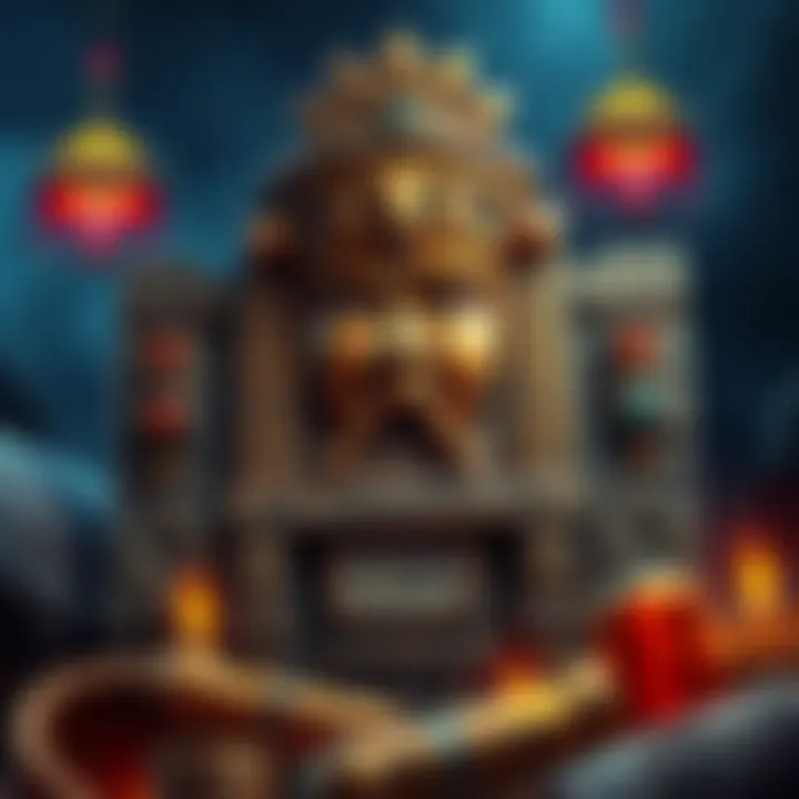 Illustration of Aztec symbols and artifacts commonly found in slots