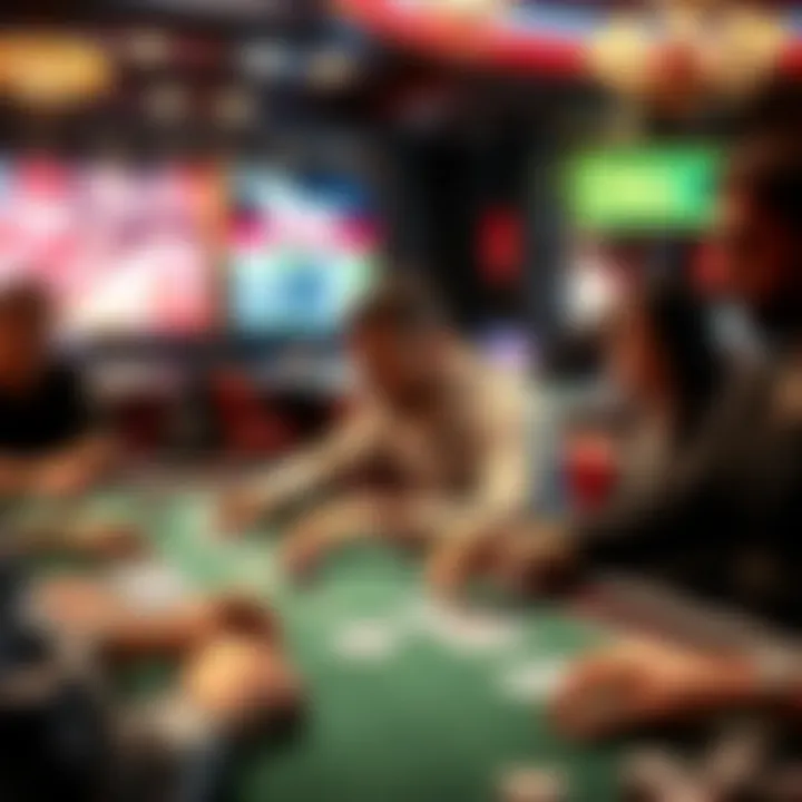 Players Actively Participating in a Freeroll Tournament Players engaged in a poker tournament