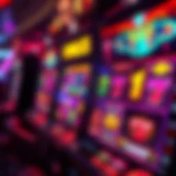 A captivating slot machine screen displaying vibrant symbols and animations