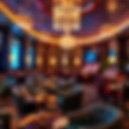 Sophisticated lounge setting with ambient lighting