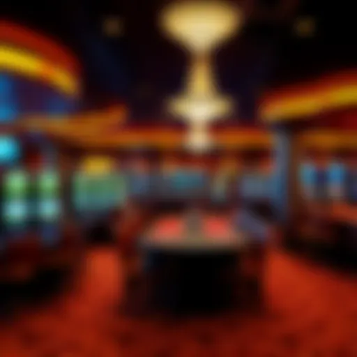 Interior view of Big King Casino showcasing gaming tables