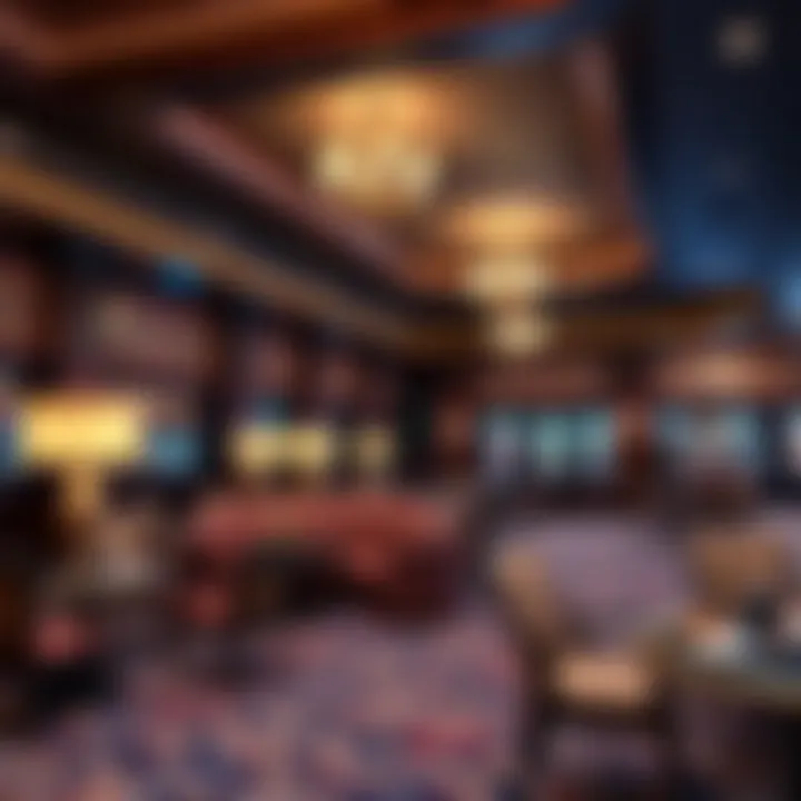 Elegant lounge area within the casino