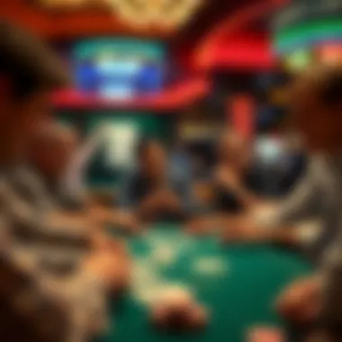 Group enjoying a lively card game at a table