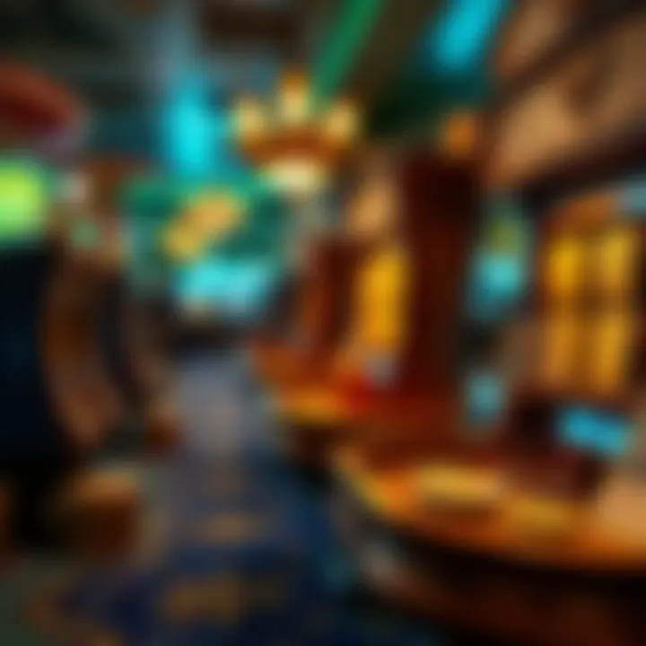 Historical artifacts displayed in a casino showcasing local culture