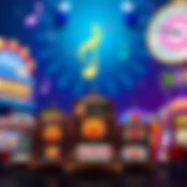 Collage of popular music slots available in casinos