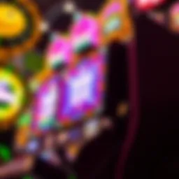 A vibrant slot machine featuring a music theme