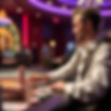 Interactive Dealer Experience Close-up of a live dealer engaging with players