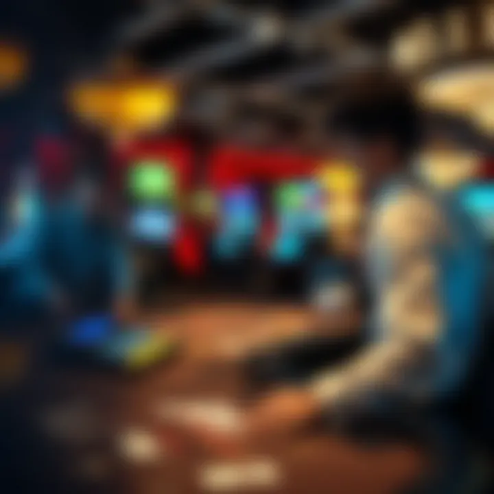 Player strategizing at a virtual blackjack table