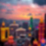 Panoramic view of Macau's skyline featuring casinos