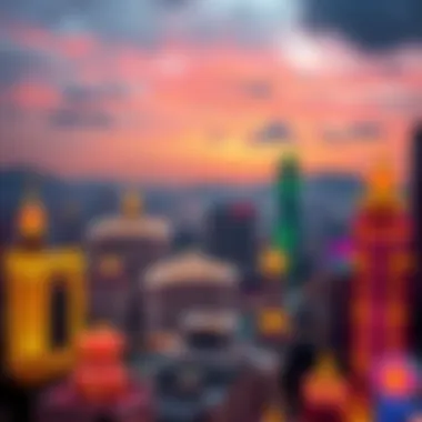 Panoramic view of Macau's skyline featuring casinos