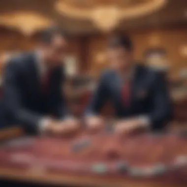 Management Strategies in Casino Industry Casino management team discussing strategies