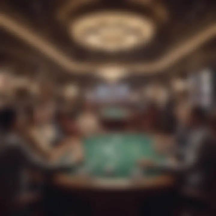 A stunning view of a Las Vegas poker table in action