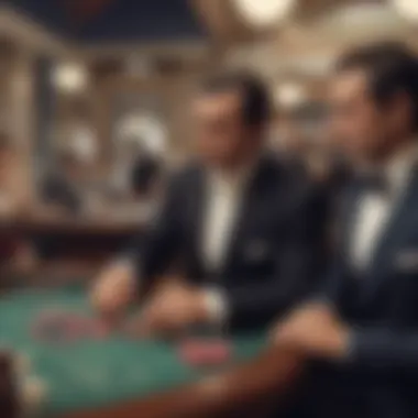 A vintage photograph depicting the early days of gambling in Capri.